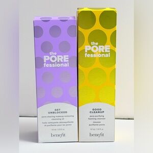 Benefit Porefessional Cleanse Set - foaming cleanser + makeup remover NEW